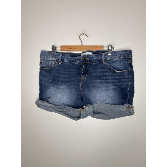 torrid Pants - Torrid Blue Denim Cut Off Distressed Pockets Shorts Plus Size 18